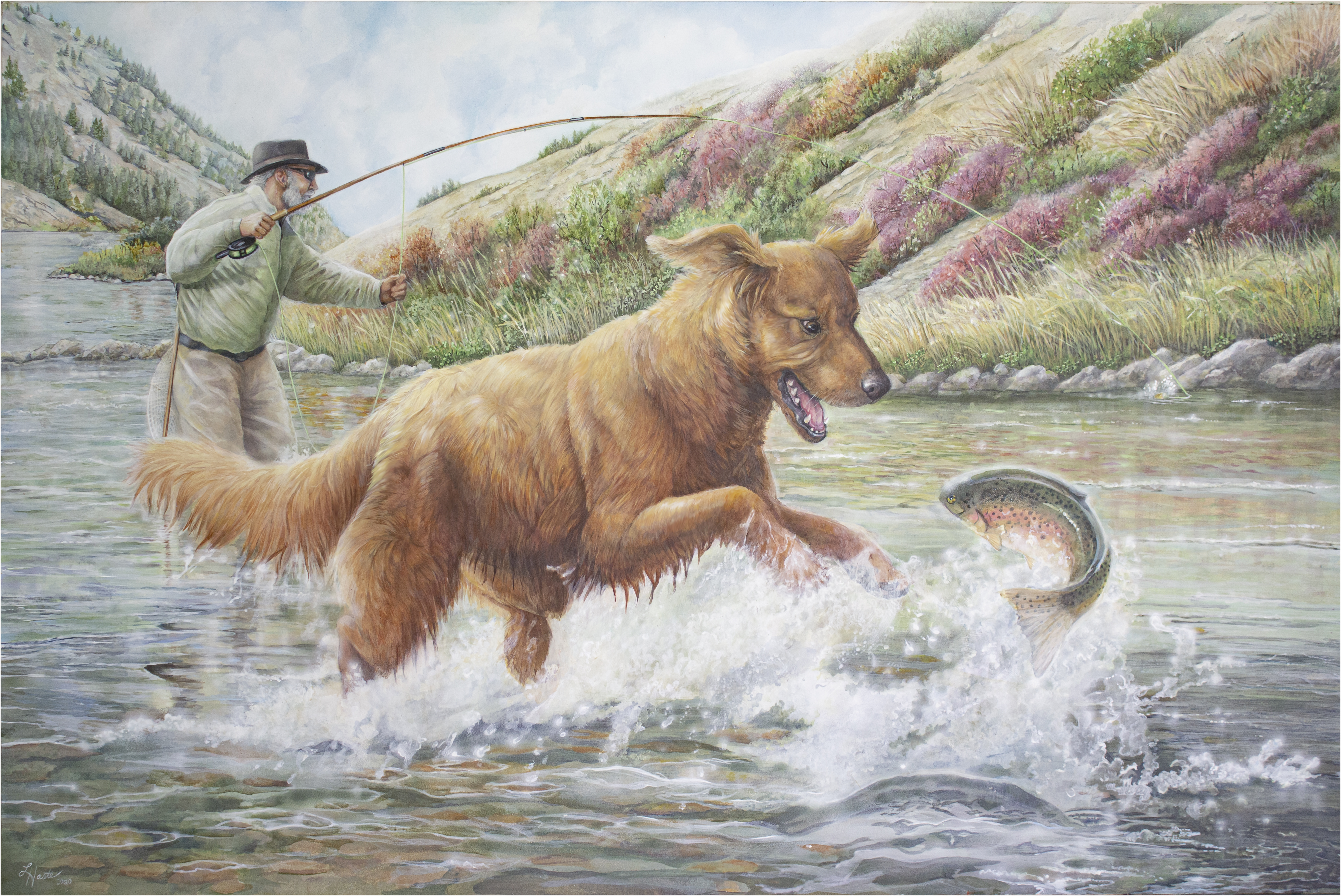 Fishing Buddies, artwork by Lynn Haste